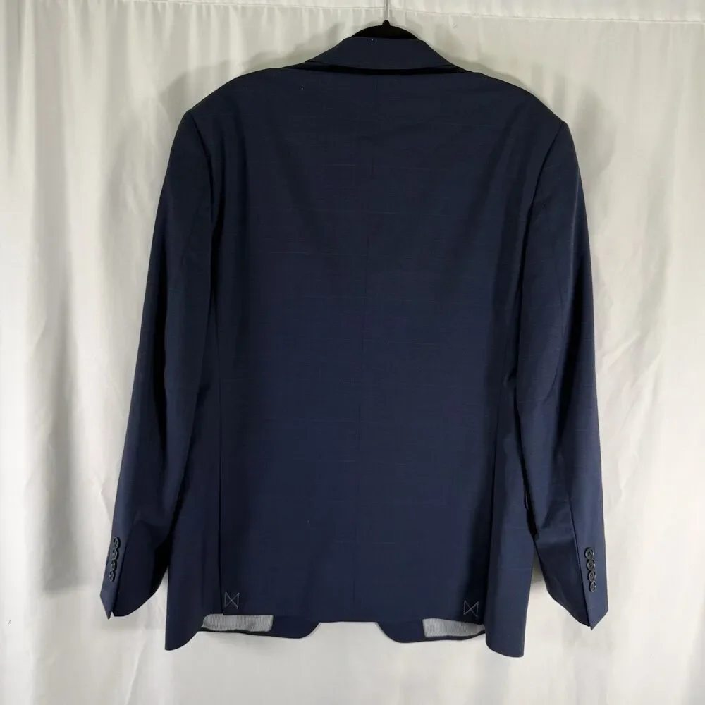 Brooks Brothers Wool Blend Blazer Men's 44L Blue Explorer Regent Fit 2 Button Fr